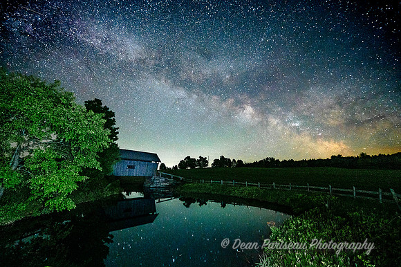 DP_NWG-144 Milky Way Rising at AM Foster Covered Bridge