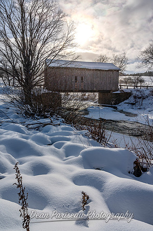 DP_NWG-232 Pillows of Snow at Scribner Covered Bridge