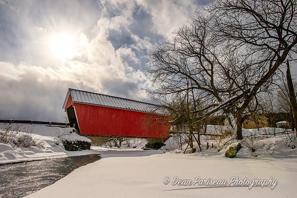 DP_NWG-248 Winter Sun at Gifford Covered Bridge