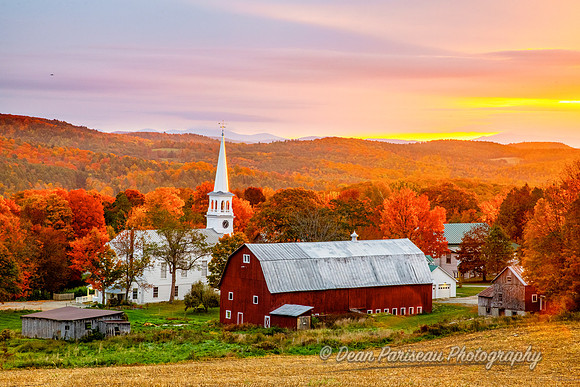 DP_NWG-301 Peak Foliage Sunrise in Peacham Village
