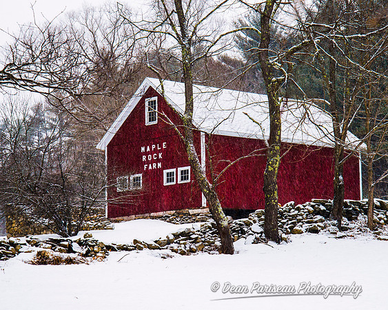 476 Maple Rock Barn in Fresh Snow