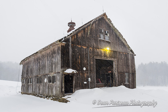 434 Brown Barn In Snow