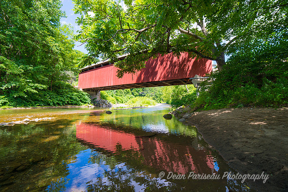 Arthur Smith Covered Bridge Summer Reflection Colrain MA