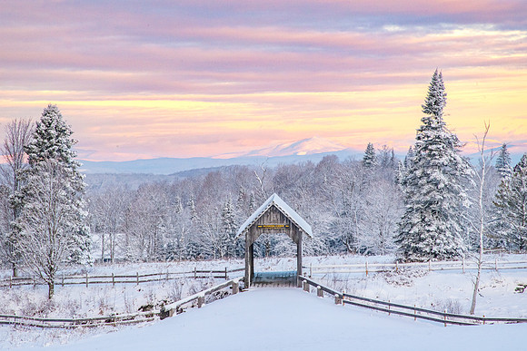 AM Foster with Jay Peak at Daybreak