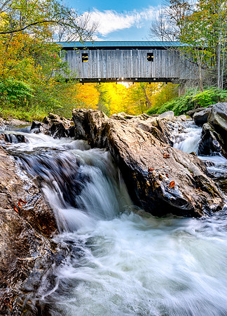 Autumn Comes to Grist Mill Covered Bridge